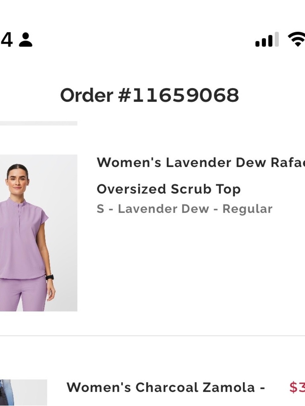 Lavender Oversized Scrub Top and Bottom- Women's